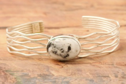 Native American Jewelry Genuine White Buffalo Turquoise Bracelet